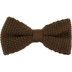Michelsons Of London Silk Knitted Bow Tie - Brown