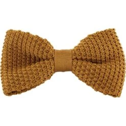 Michelsons Of London Silk Knitted Bow Tie - Gold