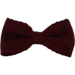 Michelsons Of London Silk Knitted Bow Tie - Wine