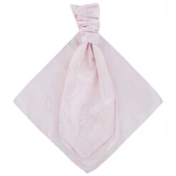Michelsons Of London Tonal Paisley Cravat And Pocket Square Set - Blush Pink