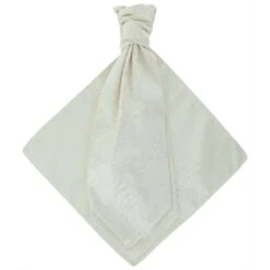 Michelsons Of London Tonal Paisley Cravat And Pocket Square Set - Ivory