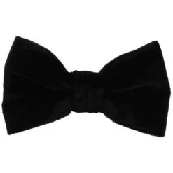 Michelsons Of London Velvet Bow Tie - Black