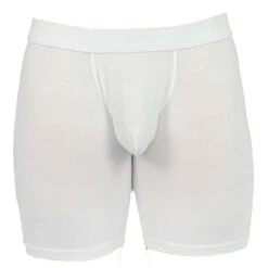 Obviously EliteMan Boxer Brief 6inch Leg - White