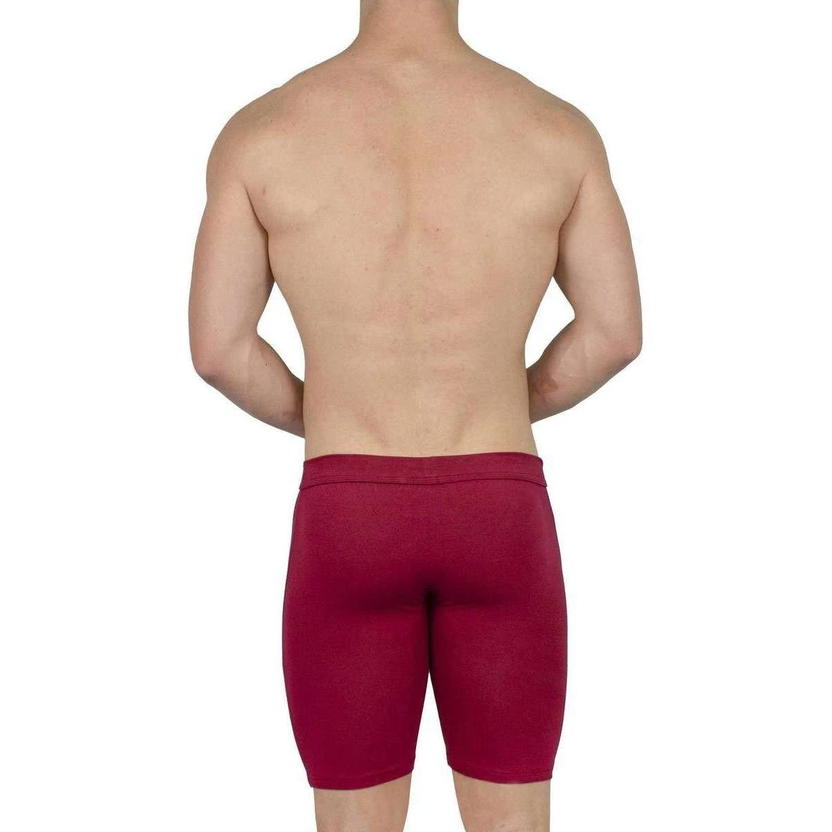 Obviously EliteMan Boxer Brief 9inch Leg - Maroon Red - Image 5