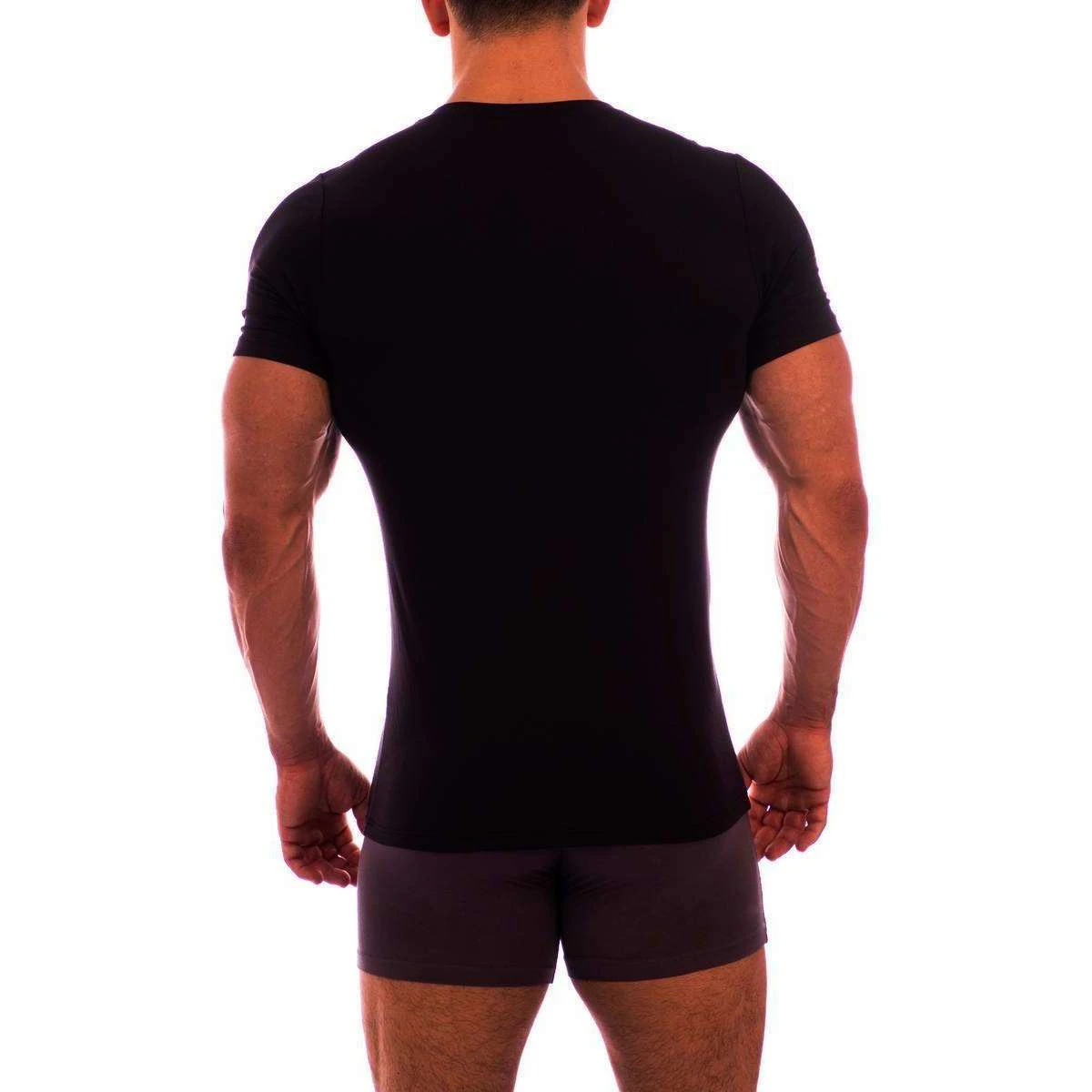 Obviously Essence Crew Neck Short Sleeve Undershirt - Black - Image 4