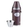 Orton West 8oz 4 Cup Hunting Flask - Brown