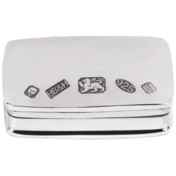 Orton West Display Hallmark Pill Box- Silver
