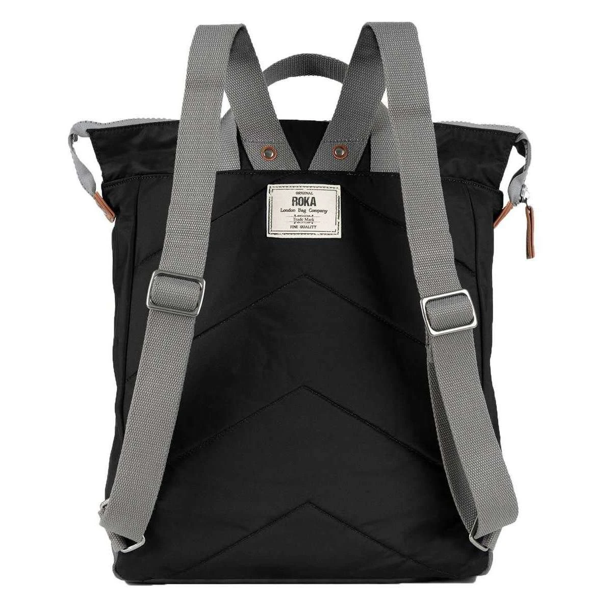 Roka Bantry B Large Sustainable Nylon Backpack - Black - Image 2