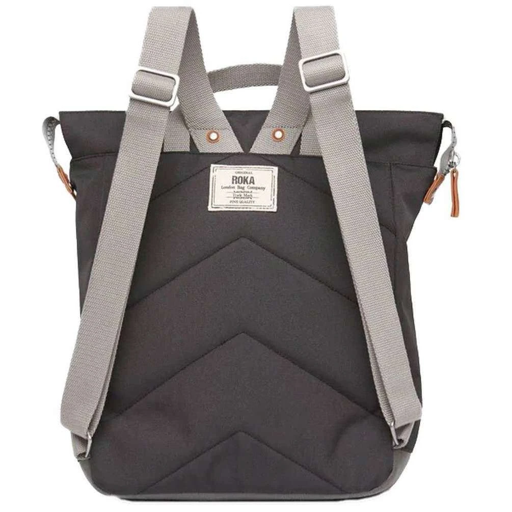 Roka Bantry B Medium Sustainable Canvas Backpack - Ash Grey - Image 3