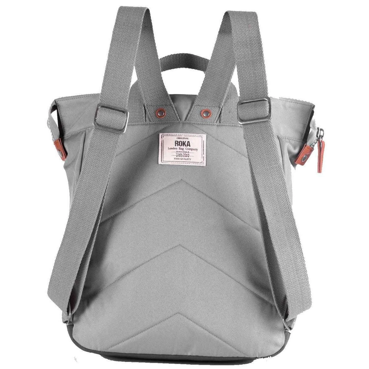 Roka Bantry B Medium Sustainable Canvas Backpack - Stormy Grey - Image 2