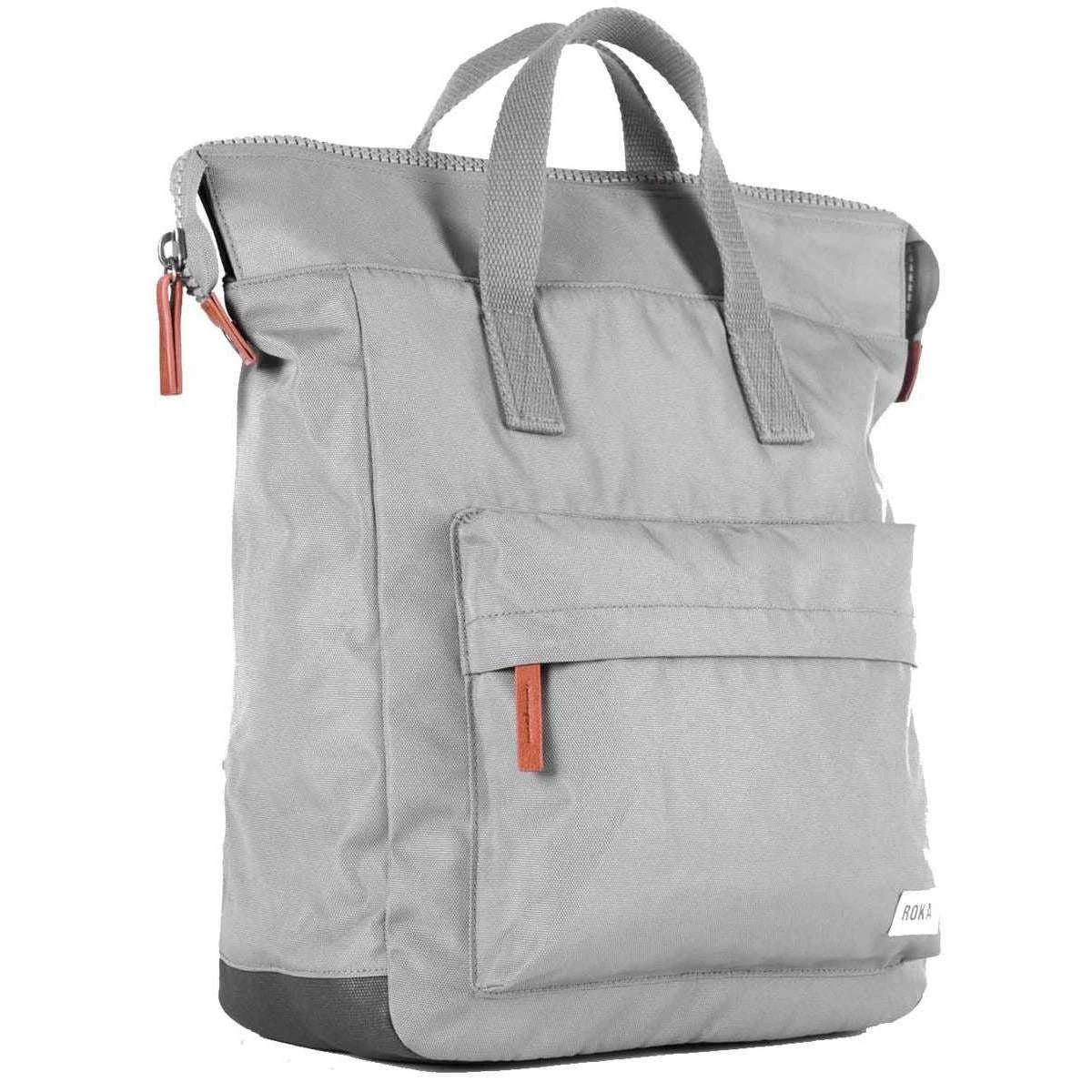 Roka Bantry B Medium Sustainable Canvas Backpack - Stormy Grey - Image 4