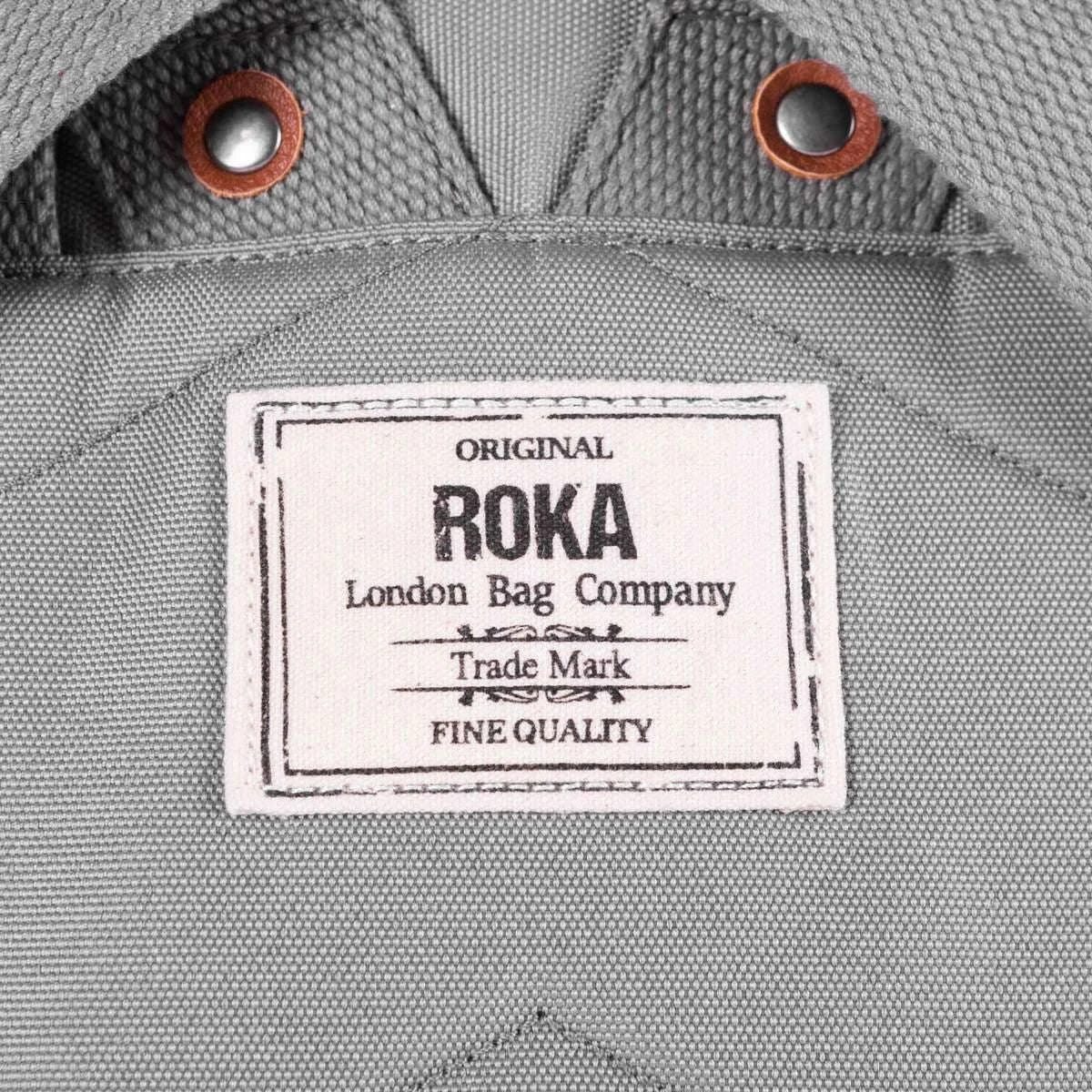 Roka Bantry B Medium Sustainable Canvas Backpack - Stormy Grey - Image 5