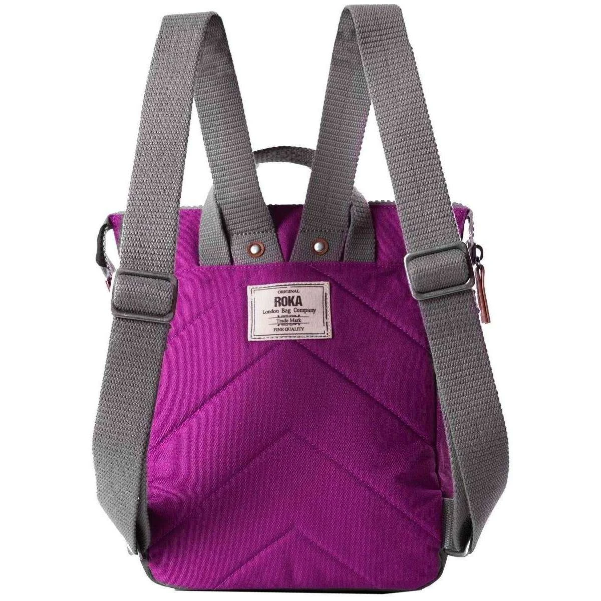 Roka Bantry B Small Sustainable Canvas Backpack - Violet Pink - Image 2