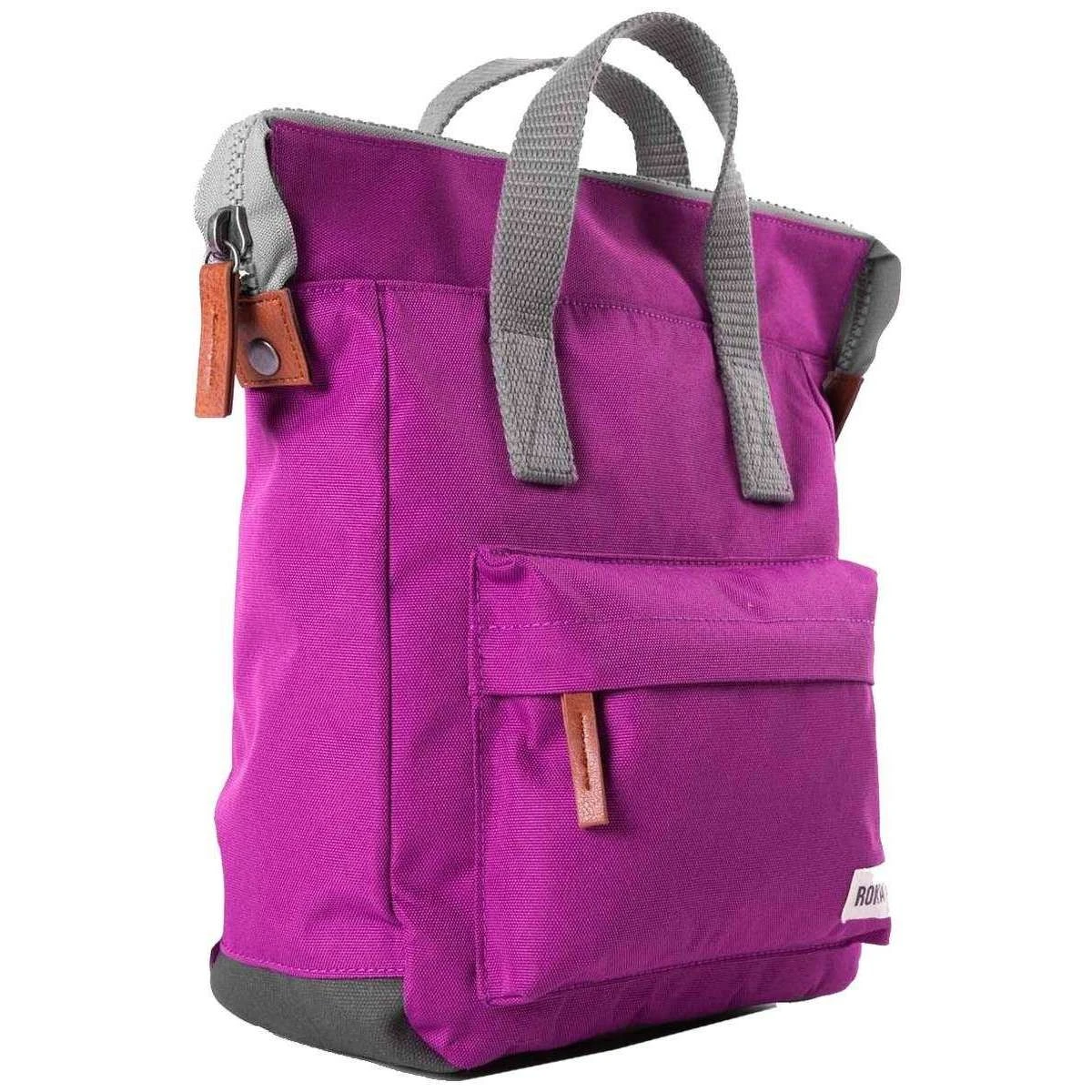 Roka Bantry B Small Sustainable Canvas Backpack - Violet Pink - Image 4