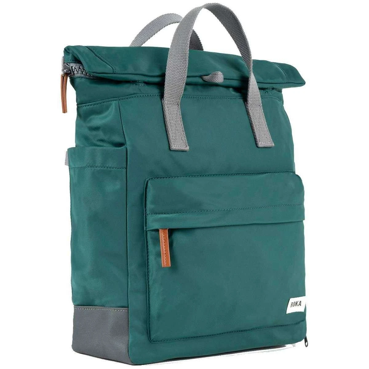 Roka Bayswater B Medium Sustainable Nylon Backpack - Teal Blue - Image 4