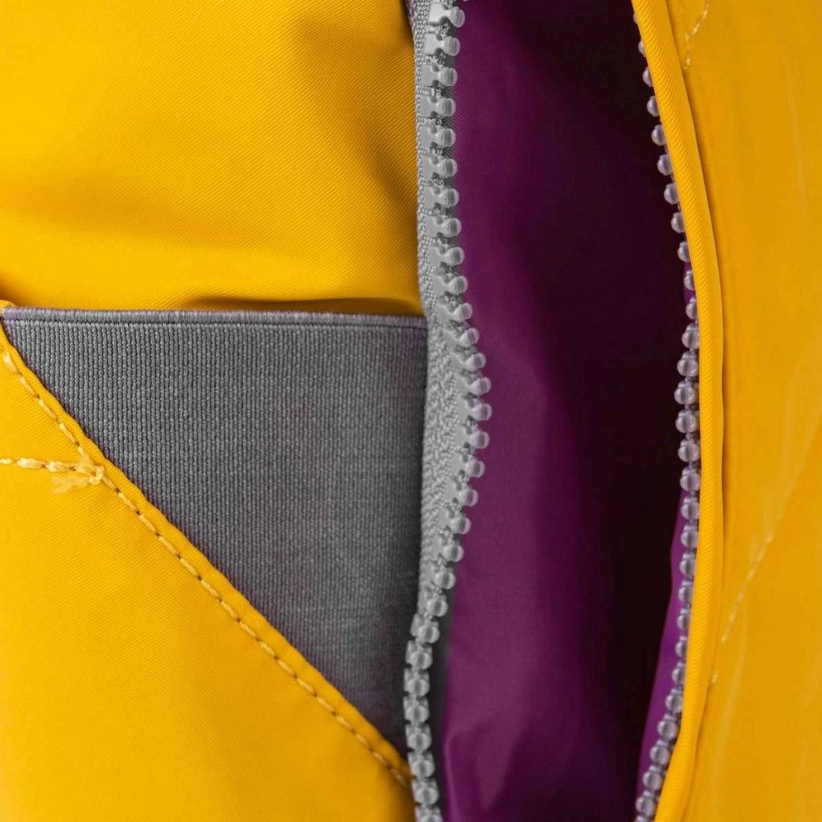 Roka Camden A Small Sustainable Nylon Backpack - Pina Colada Yellow - Image 6