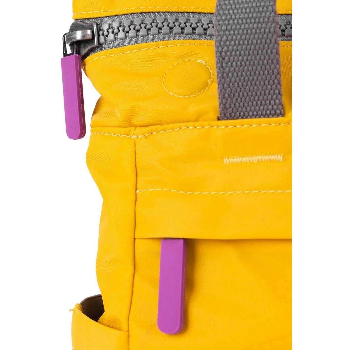 Roka Camden A Small Sustainable Nylon Backpack - Pina Colada Yellow - Image 7