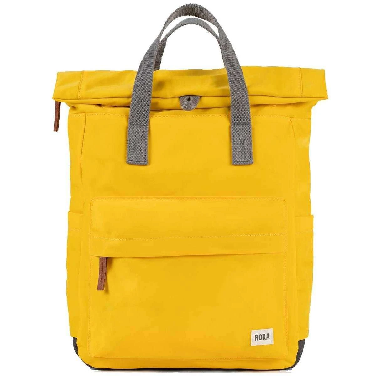 Roka Canfield B Medium Sustainable Nylon Backpack - Aspen Yellow