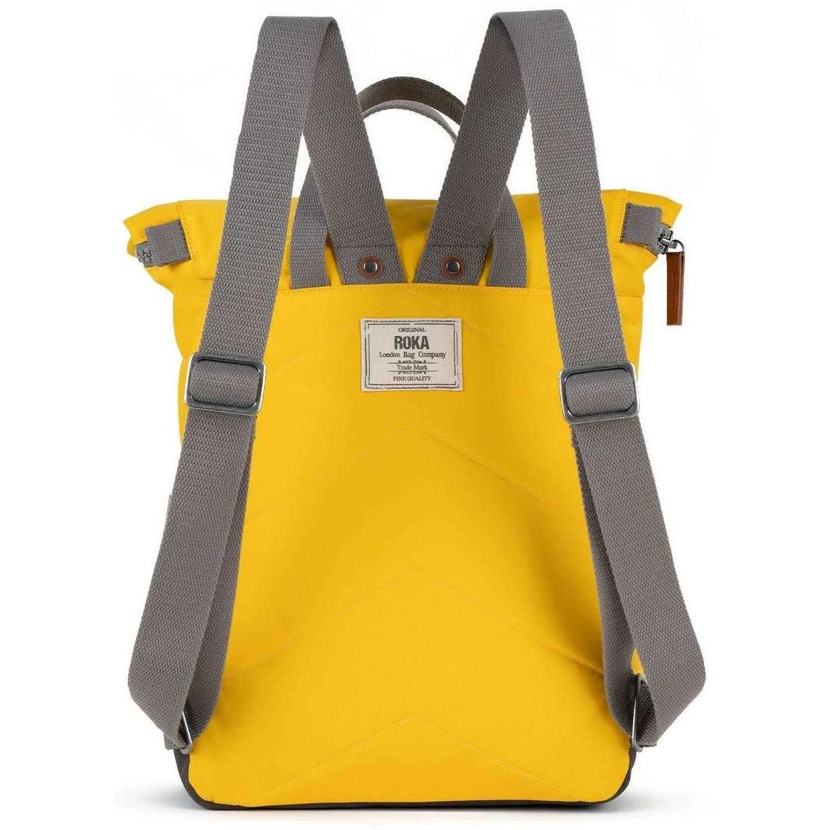 Roka Canfield B Medium Sustainable Nylon Backpack - Aspen Yellow - Image 2