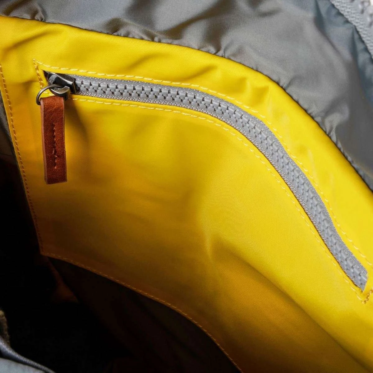 Roka Canfield B Medium Sustainable Nylon Backpack - Aspen Yellow - Image 3