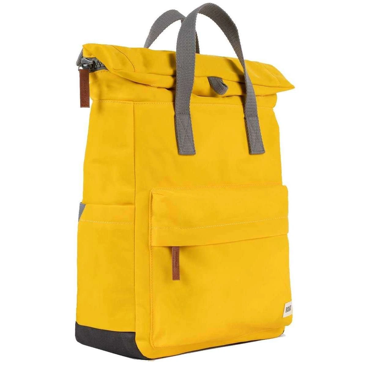 Roka Canfield B Medium Sustainable Nylon Backpack - Aspen Yellow - Image 4