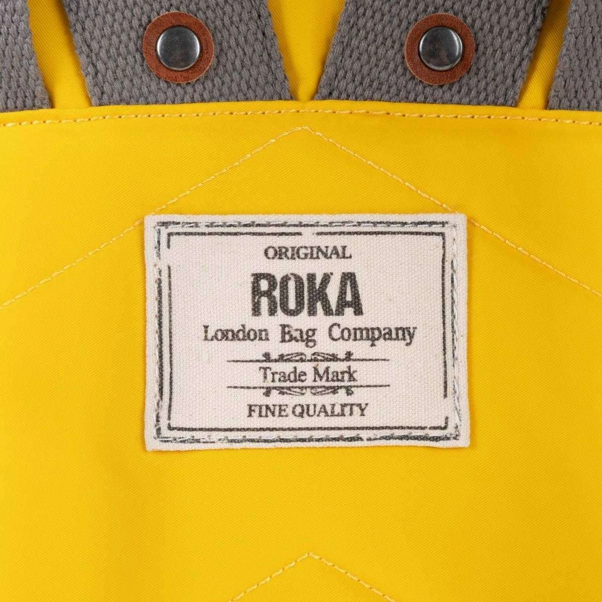 Roka Canfield B Medium Sustainable Nylon Backpack - Aspen Yellow - Image 5
