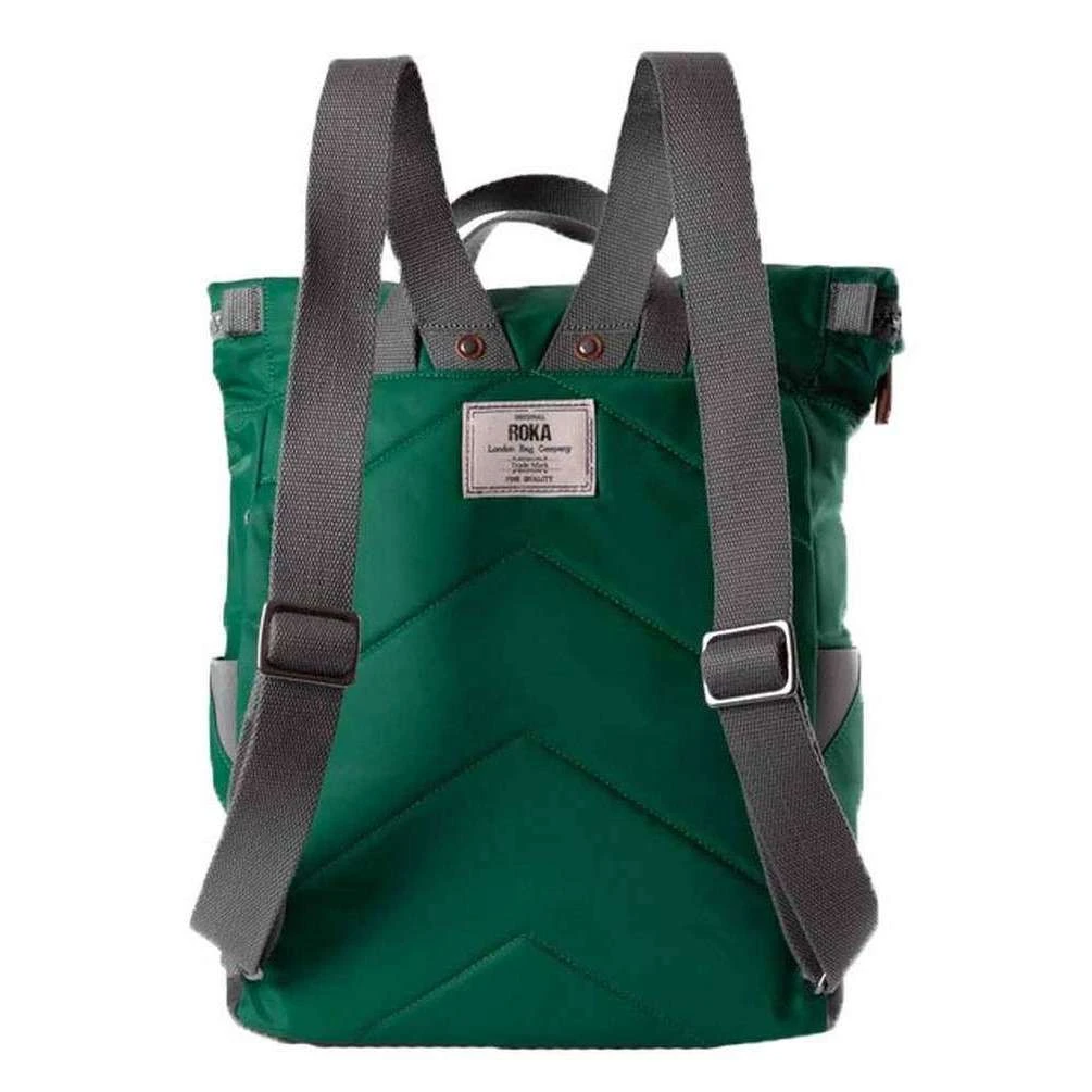 Roka Canfield B Medium Sustainable Nylon Backpack - Emerald Green - Image 2