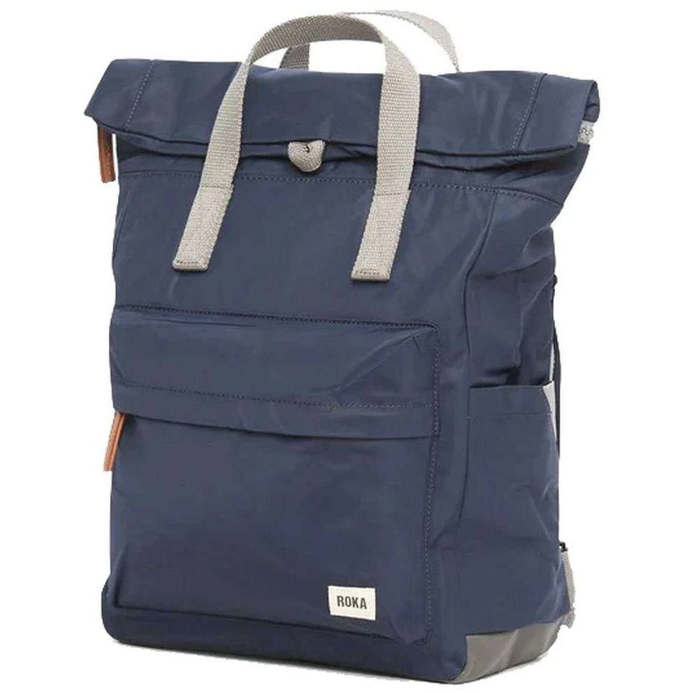 Roka Canfield B Medium Sustainable Nylon Backpack - Midnight Blue - Image 3