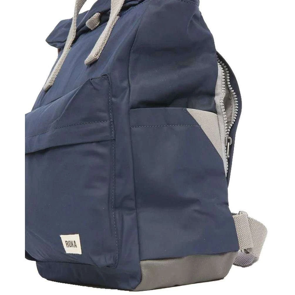 Roka Canfield B Medium Sustainable Nylon Backpack - Midnight Blue - Image 4