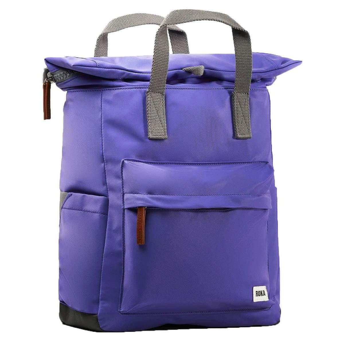 Roka Canfield B Medium Sustainable Nylon Backpack - Peri Purple - Image 3