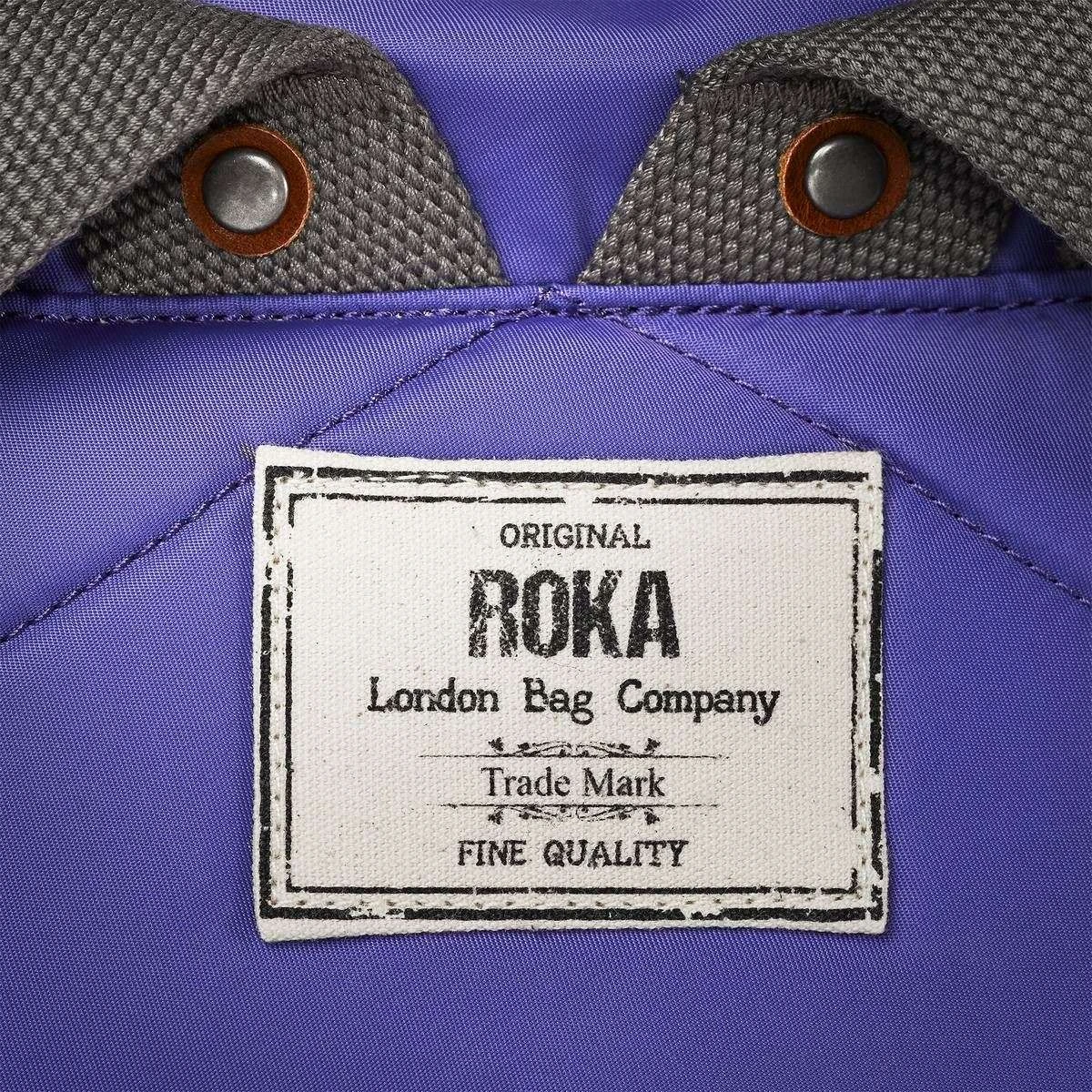Roka Canfield B Medium Sustainable Nylon Backpack - Peri Purple - Image 7