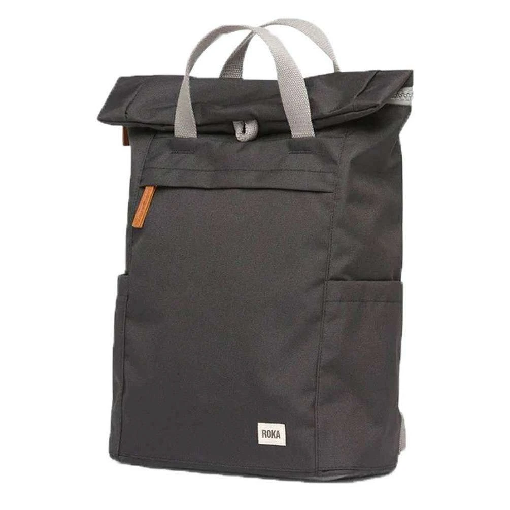 Roka Finchley A Large Sustainable Canvas Backpack - Ash Grey - Image 3