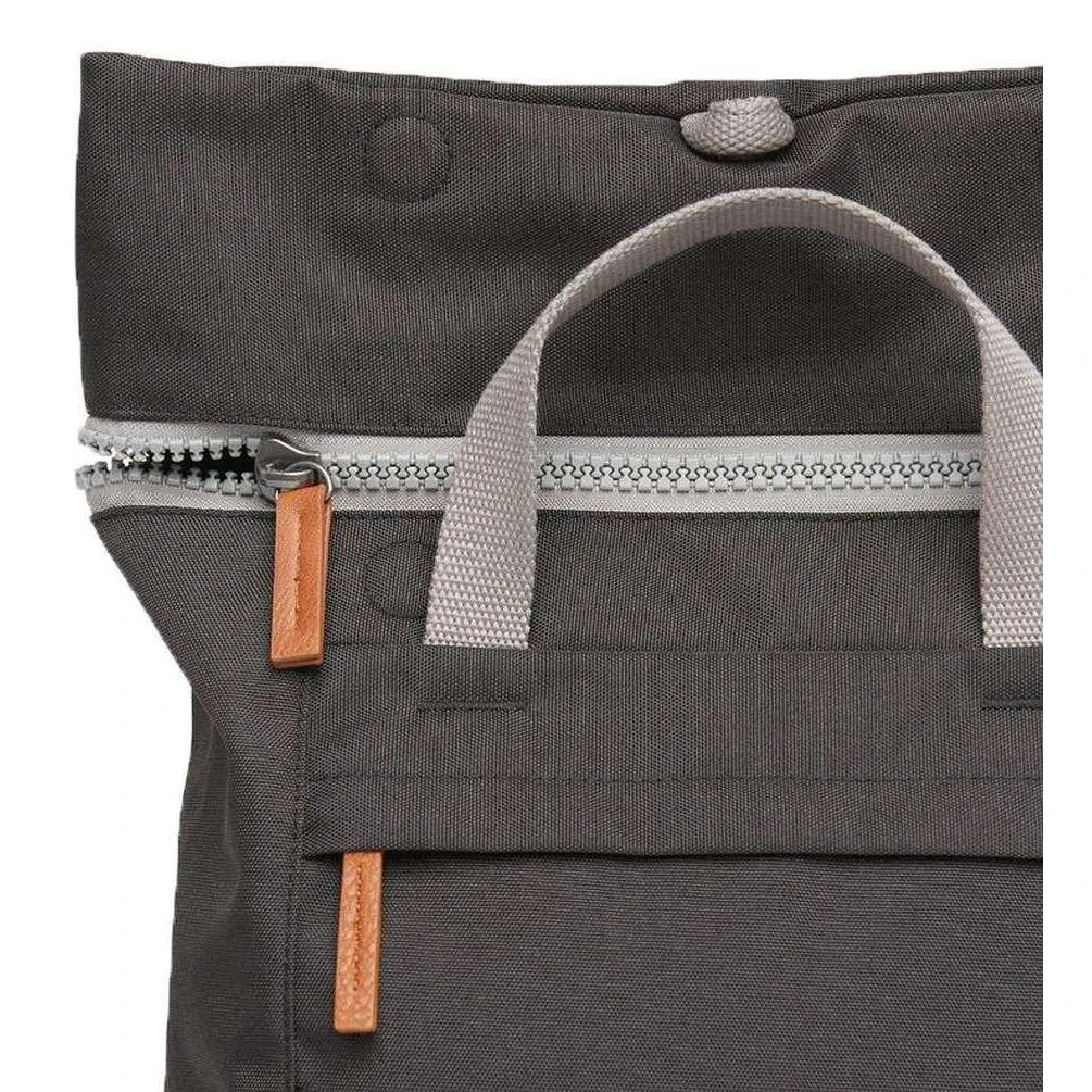 Roka Finchley A Large Sustainable Canvas Backpack - Ash Grey - Image 6
