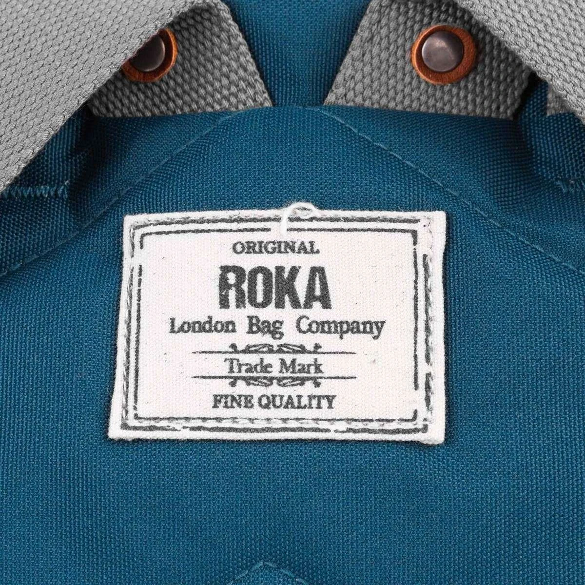 Roka Finchley A Large Sustainable Canvas Backpack - Marine Blue - Image 4
