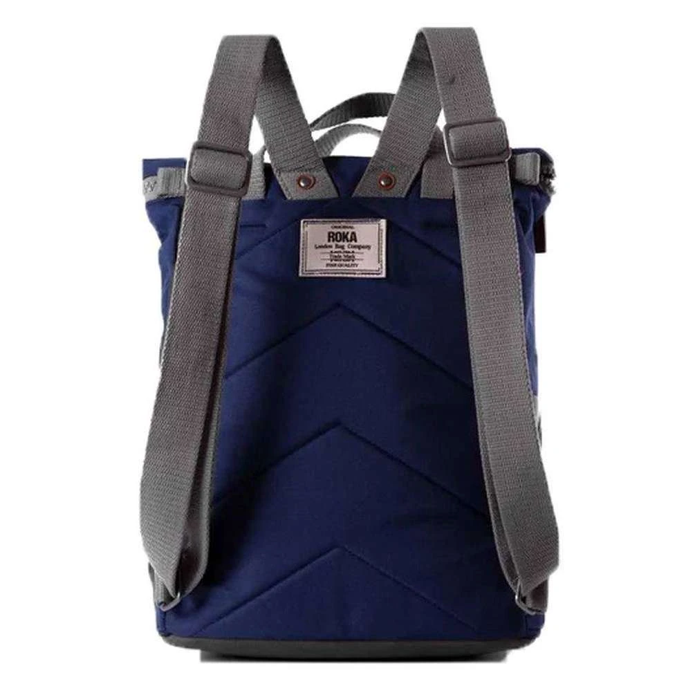 Roka Finchley A Medium Sustainable Canvas Backpack - Mineral Blue - Image 2