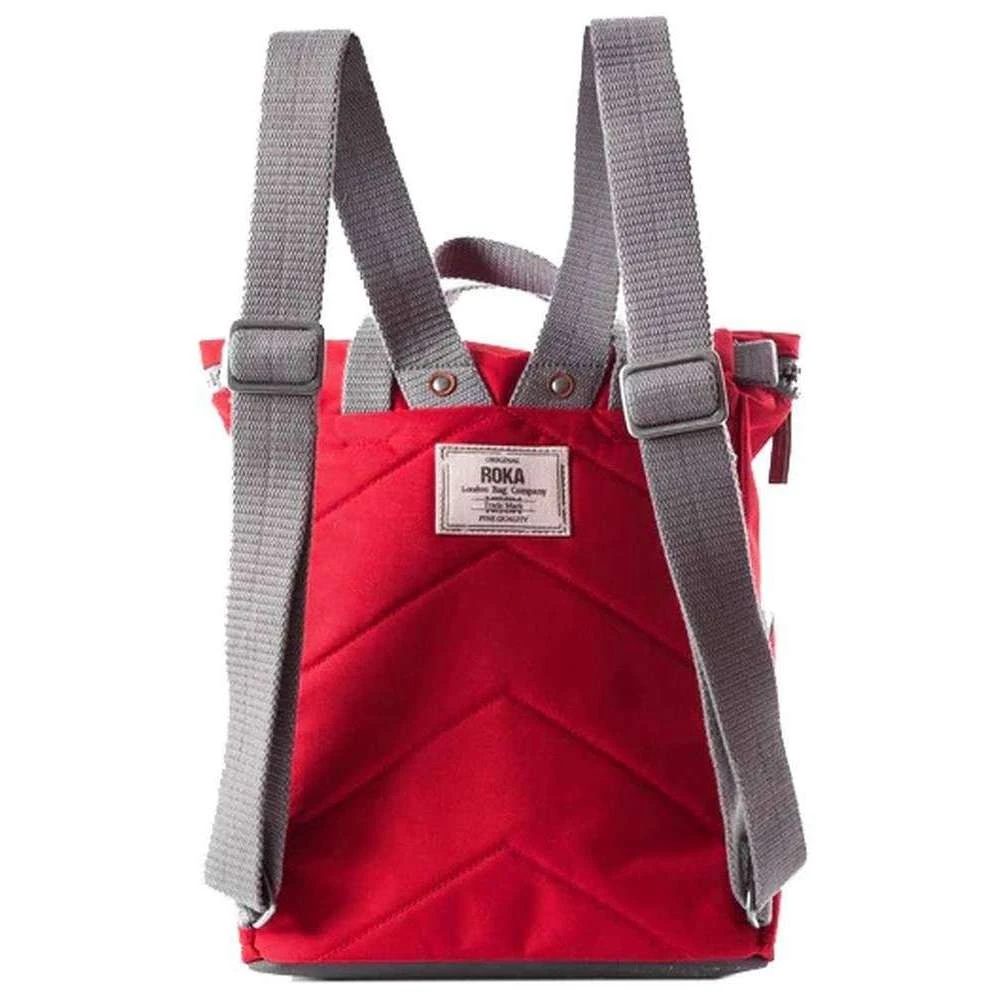 Roka Finchley A Small Sustainable Canvas Backpack - Mars Red - Image 2