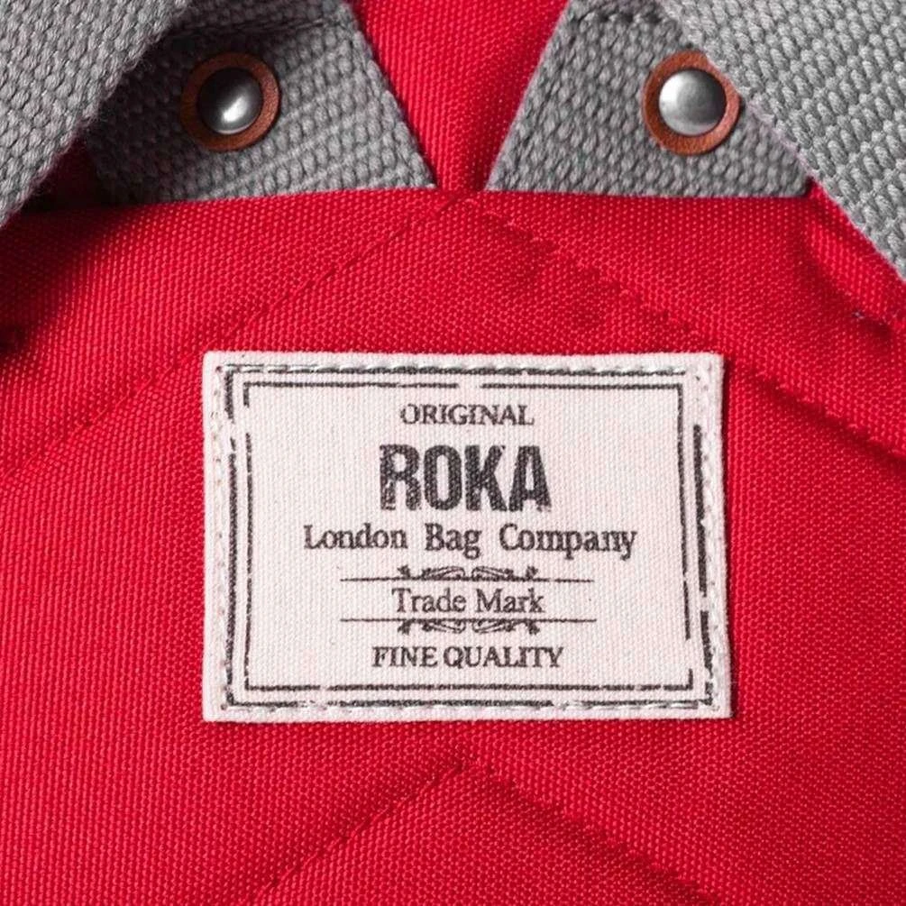 Roka Finchley A Small Sustainable Canvas Backpack - Mars Red - Image 4