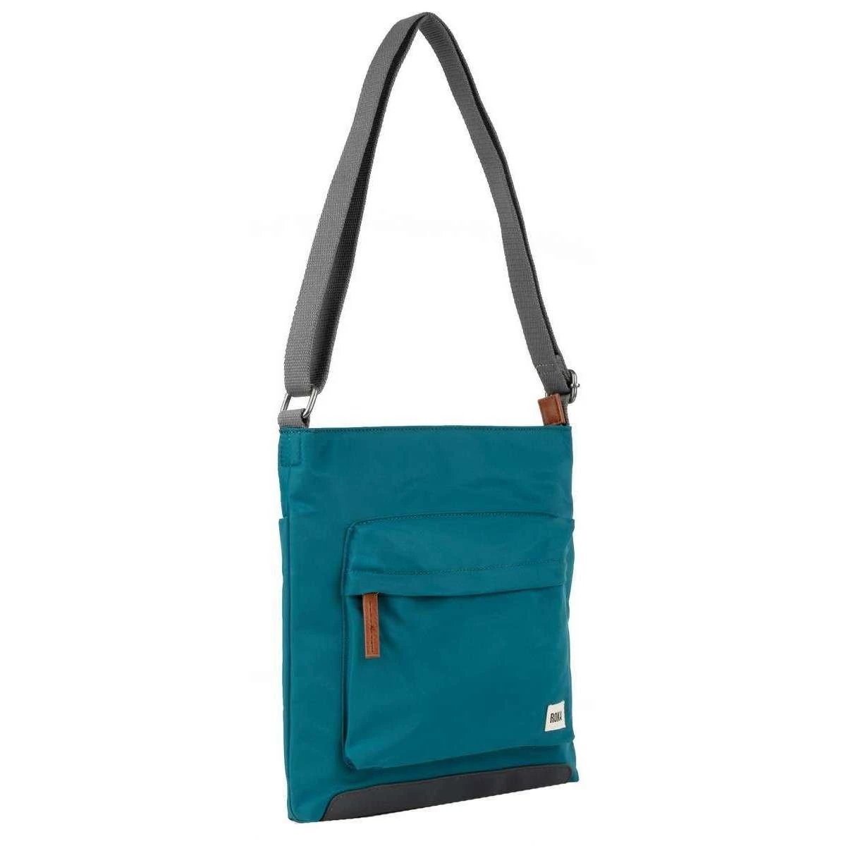 Roka Kennington B Medium Sustainable Nylon Cross Body Bag - Marine Blue - Image 3
