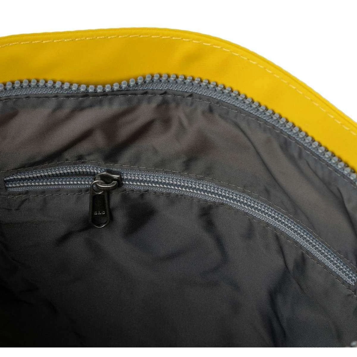 Roka Kennington B Medium Sustainable Nylon Cross Body Bag - Mustard Yellow - Image 4