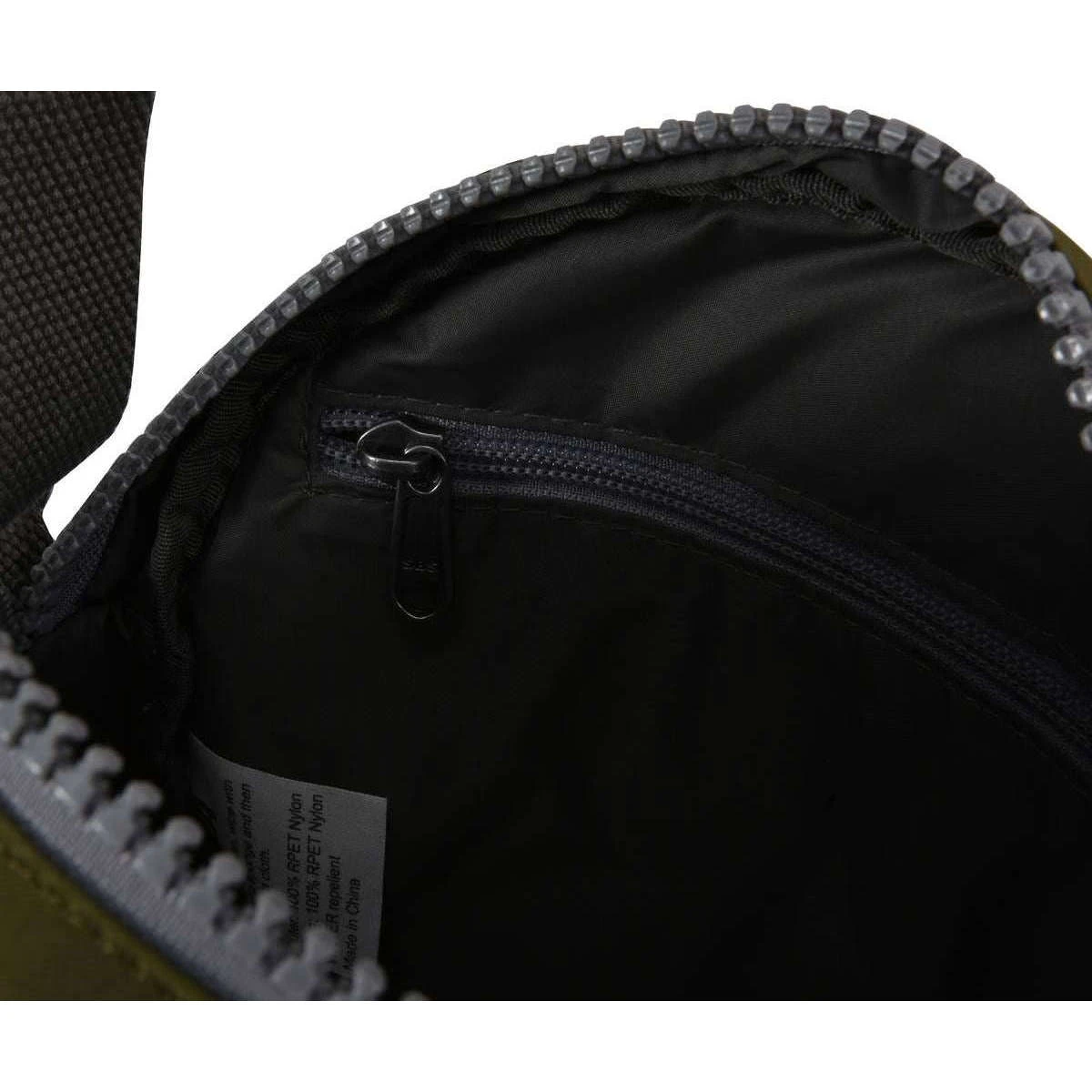 Roka Paddington B Small Sustainable Nylon Crossbody Bag - Military Green - Image 3