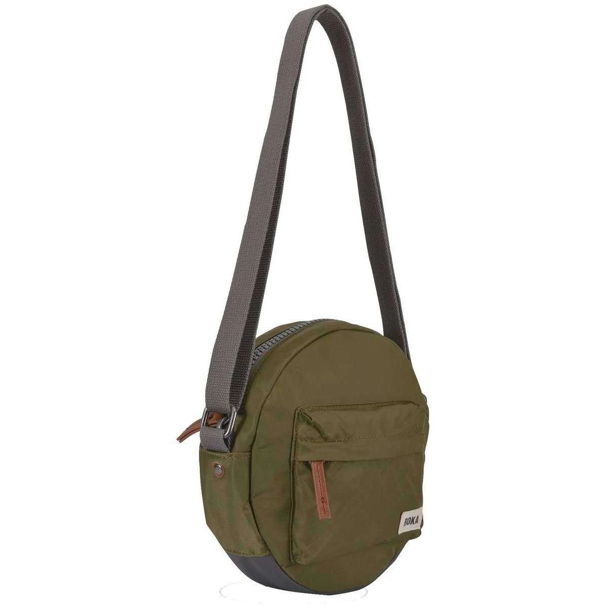 Roka Paddington B Small Sustainable Nylon Crossbody Bag - Military Green - Image 4