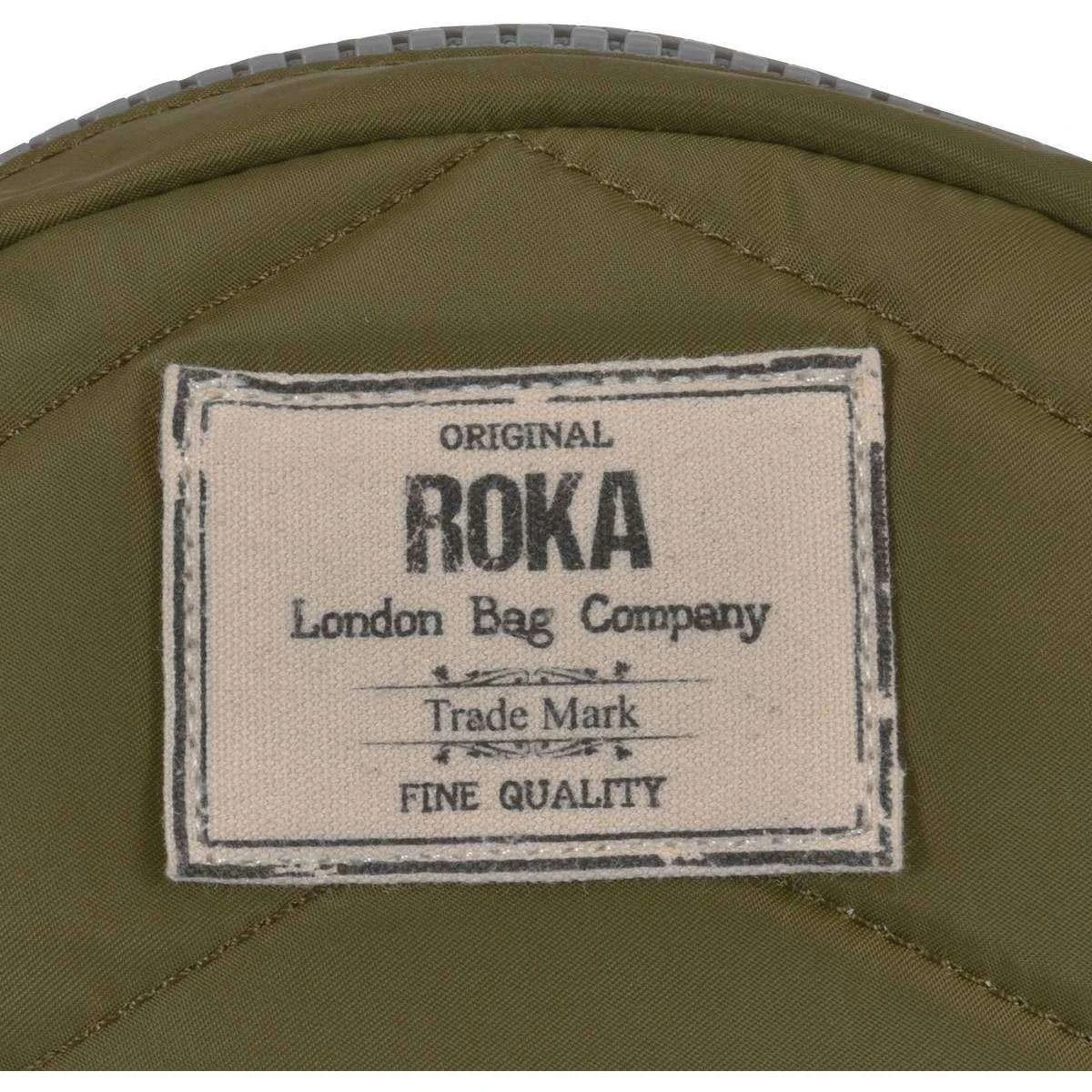 Roka Paddington B Small Sustainable Nylon Crossbody Bag - Military Green - Image 5