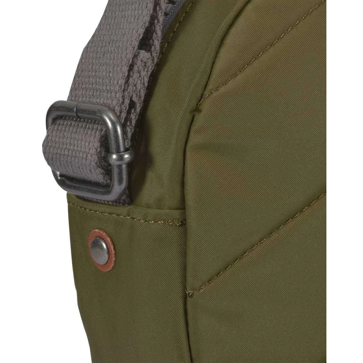 Roka Paddington B Small Sustainable Nylon Crossbody Bag - Military Green - Image 6