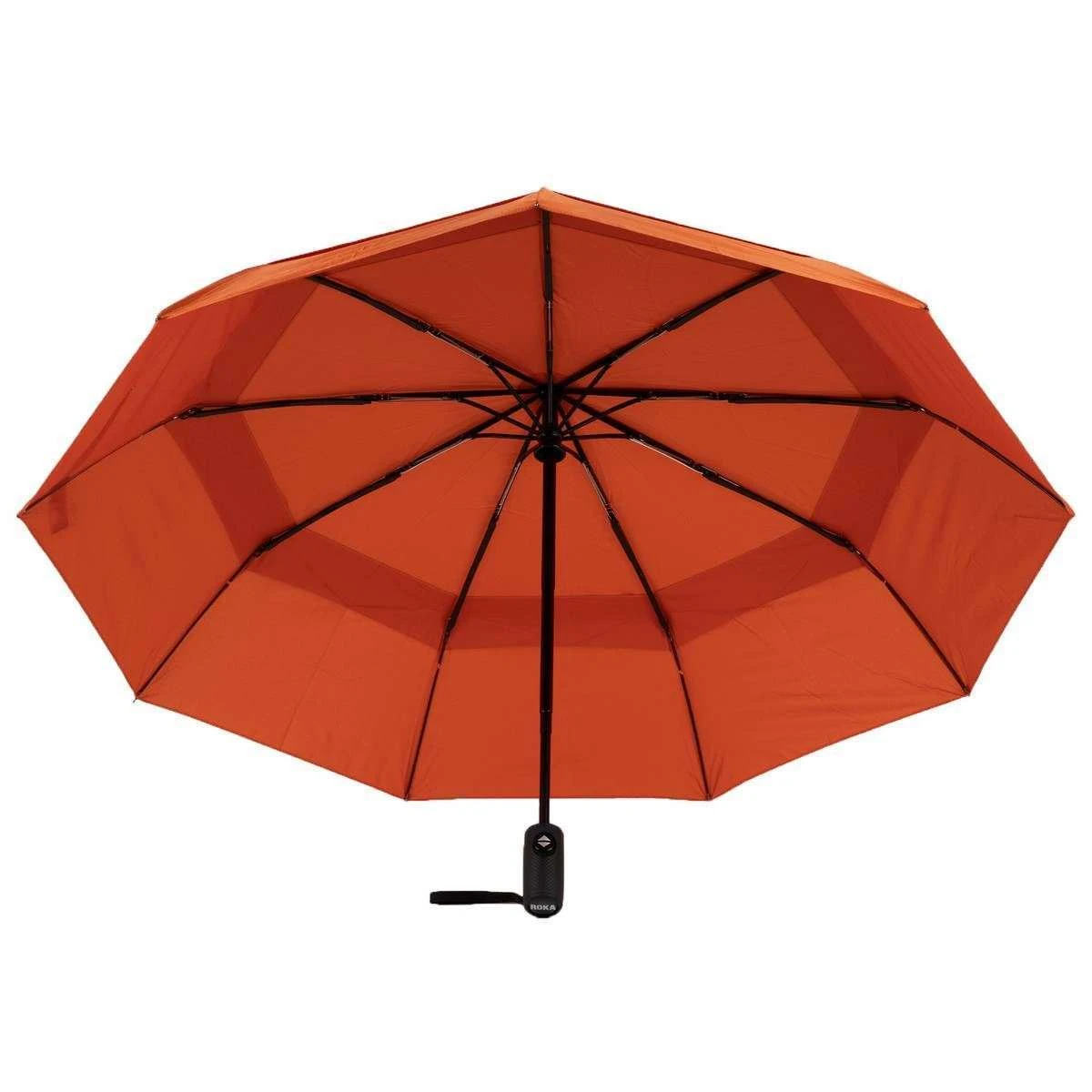 Roka Waterloo Recycled Nylon Umbrella - Burnt Orange - Image 3