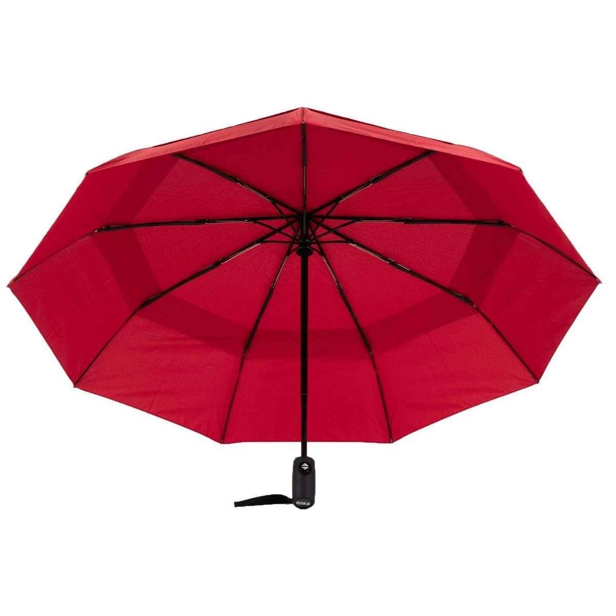 Roka Waterloo Recycled Nylon Umbrella - Cranberry Red - Image 3