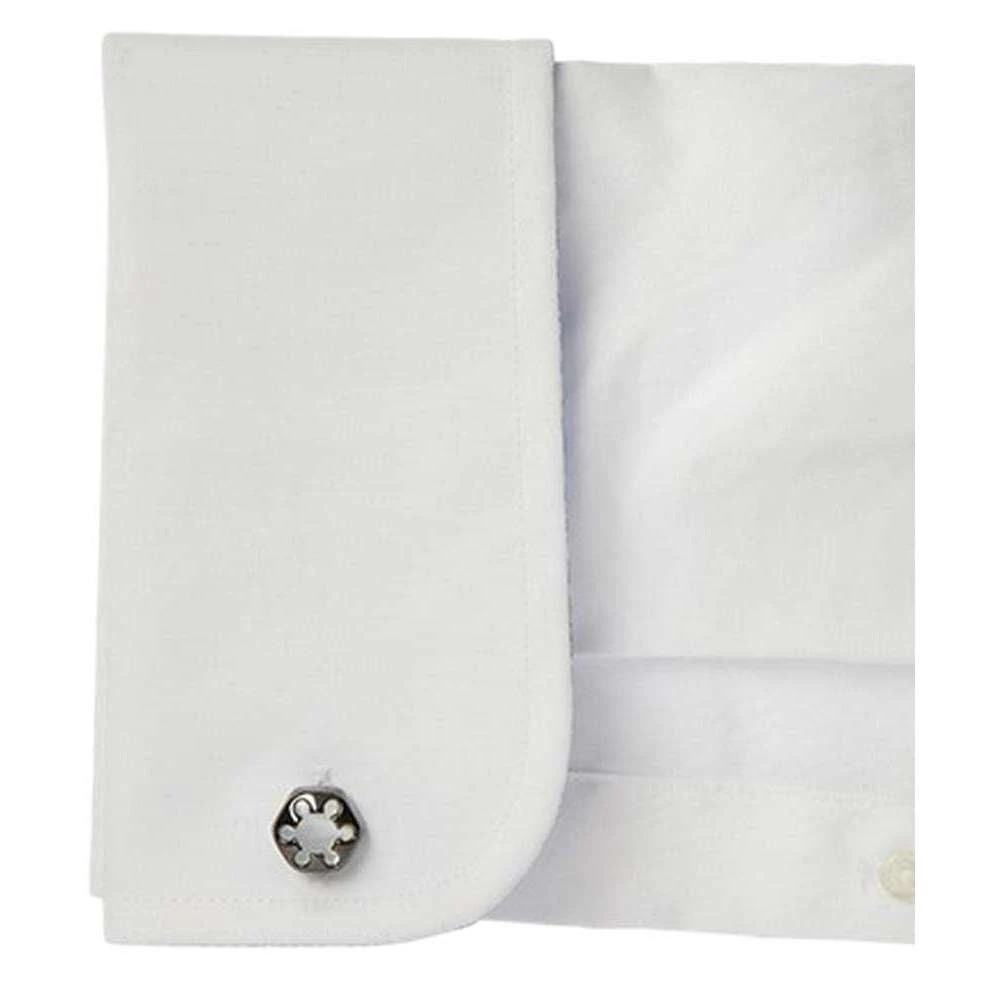 Simon Carter Radial Mother Of Pearl Cufflinks - Grey/White - Image 2