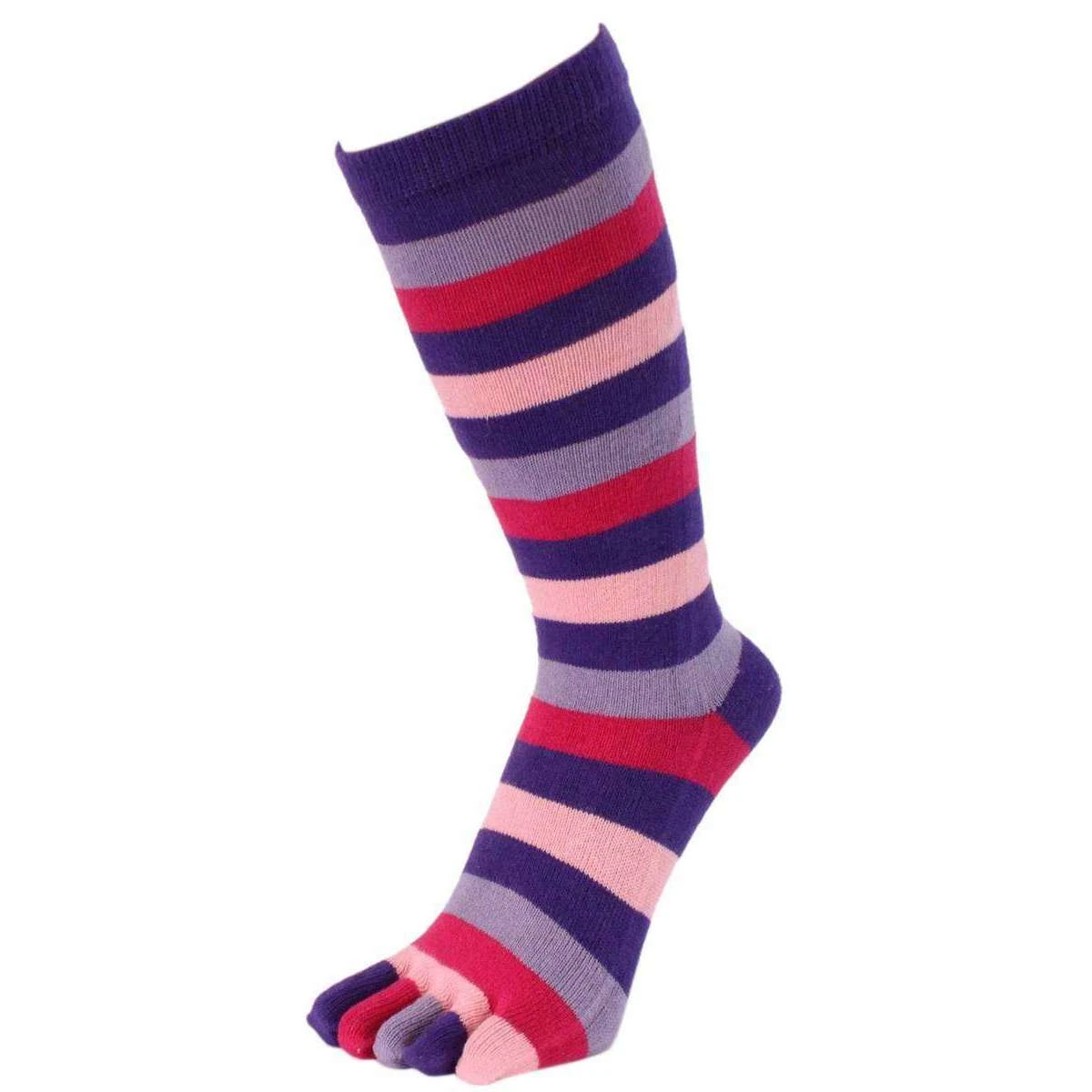 TOETOE Stripy Toe Socks - Purple