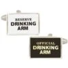 Zennor Drinking Arm Cufflinks - Black/White
